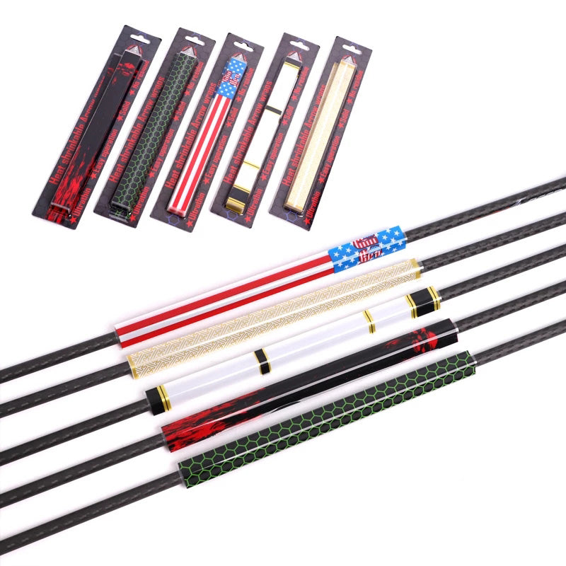 15-Pack Heat Shrinkable Arrow Shaft Sticker Arrow Paster Wrap Paper for Wood Bamboo Carbon
