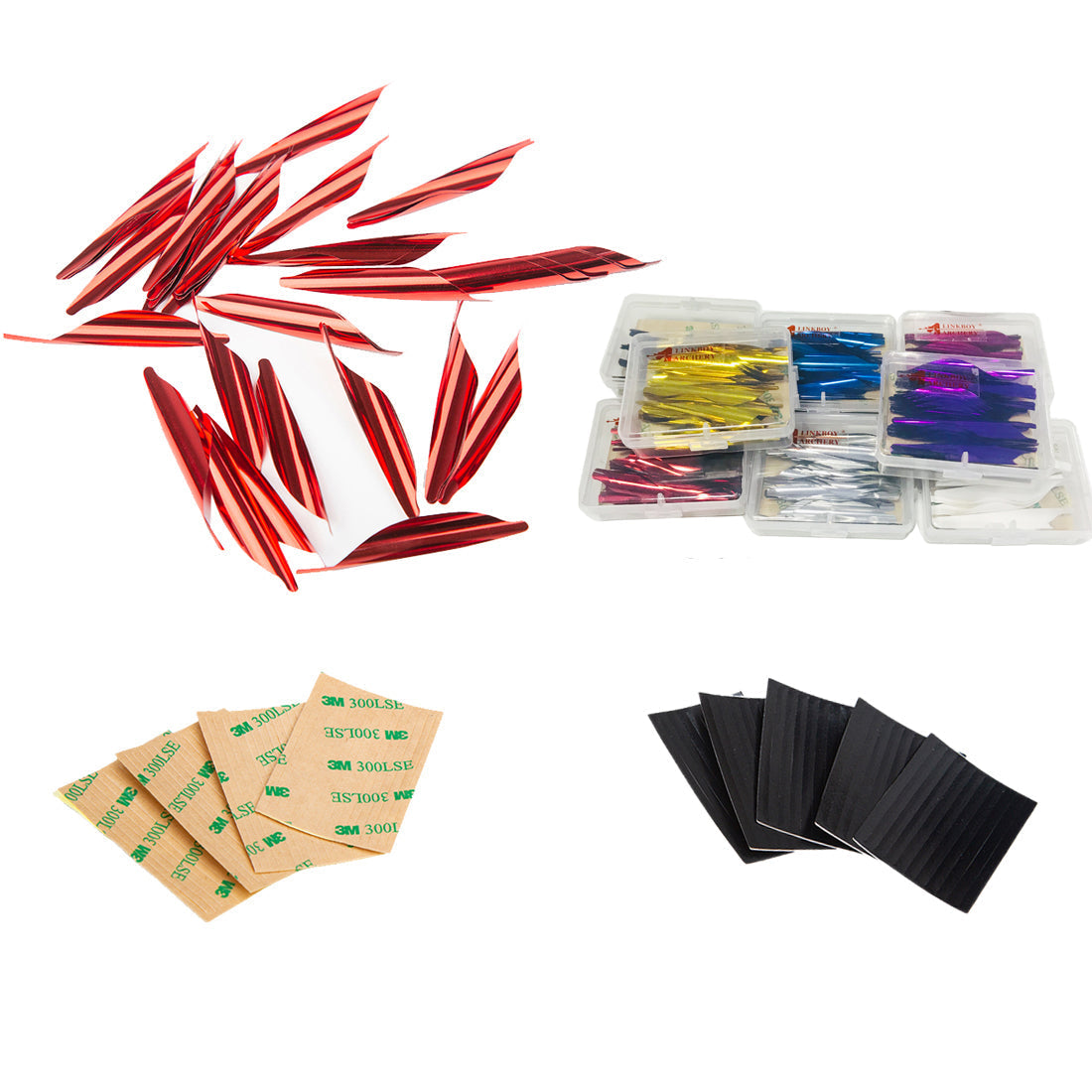 100-Pack Spin Vanes 1.8 Inch Spiral Feather Right Wing DIY Arrow Arrow Bow