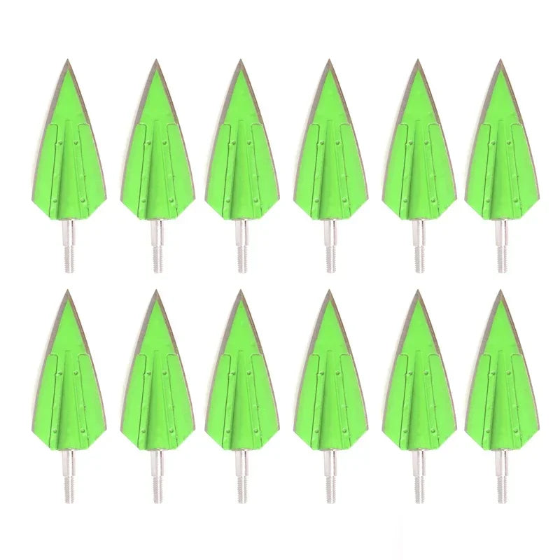 2 Fix Blade Arrowhead Stainless Steel Broadhead 120/150 Grain Points for Recurve Compound Bow