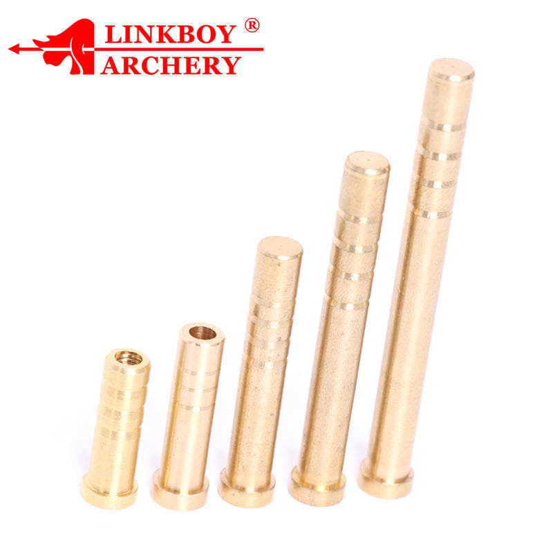 12-Pack Copper Insert Arrow Fit ID 6.2 Mm Carbon Fiberglass Arrows Shaft DIY Compound