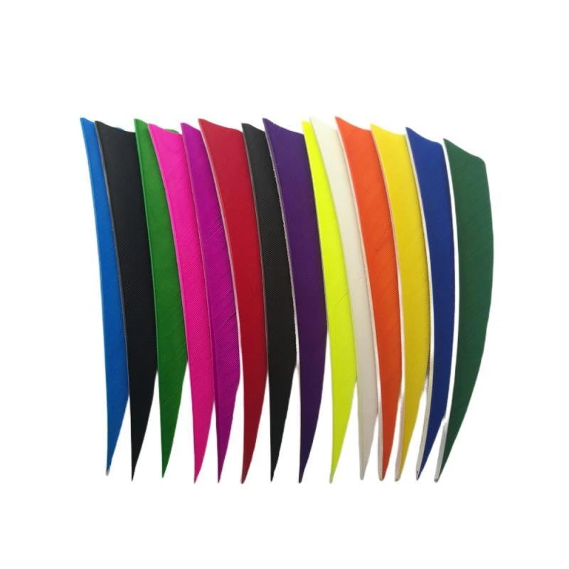 50-Pack 5" Fletching Turkey Feather Shield Shape Right Wing Vanes Traditional Compound Bow Arrow