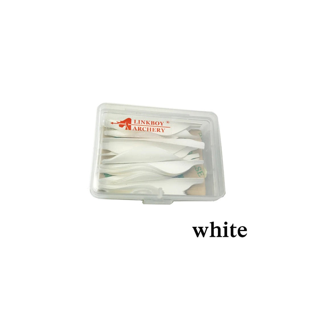 50-Pack Spin Vanes 1.8 Inch Spiral Feather Right Wing DIY Arrow with Tape Arrow