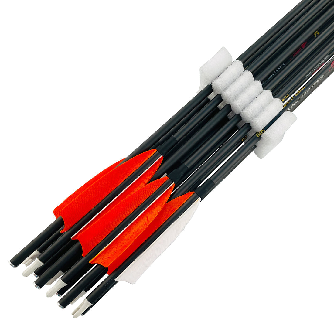 Pure Carbon Fiber 30/32 Inches Turkey Feather Spine300-1000 Black Color Arrows for Target