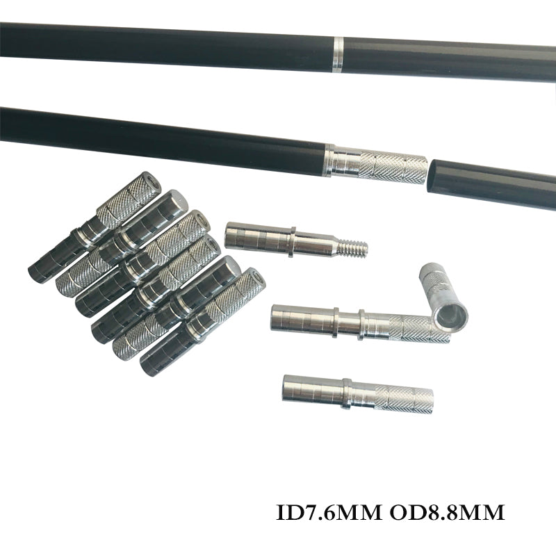 Archrey Aluminum Arrow Insert ID6.2mm OD7.6mm Arrow Connecter for Take-down Arrow