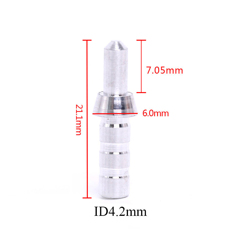 100-Pack Aluminum Nock Pin for Arrow Shaft ID3.2mm 4.2mm 6.2mm for Nock ID 3.2mm