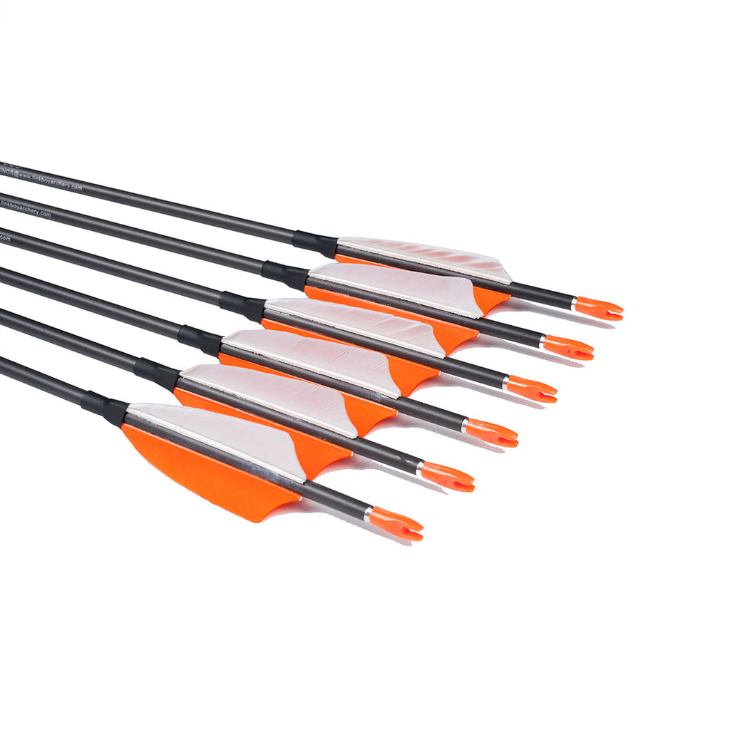 VAP Carbon Arrows 6/12-Pack, ID4.2mm ±0.003, Spine 350-900, Plastic Vanes or Turkey Feather, Recurve