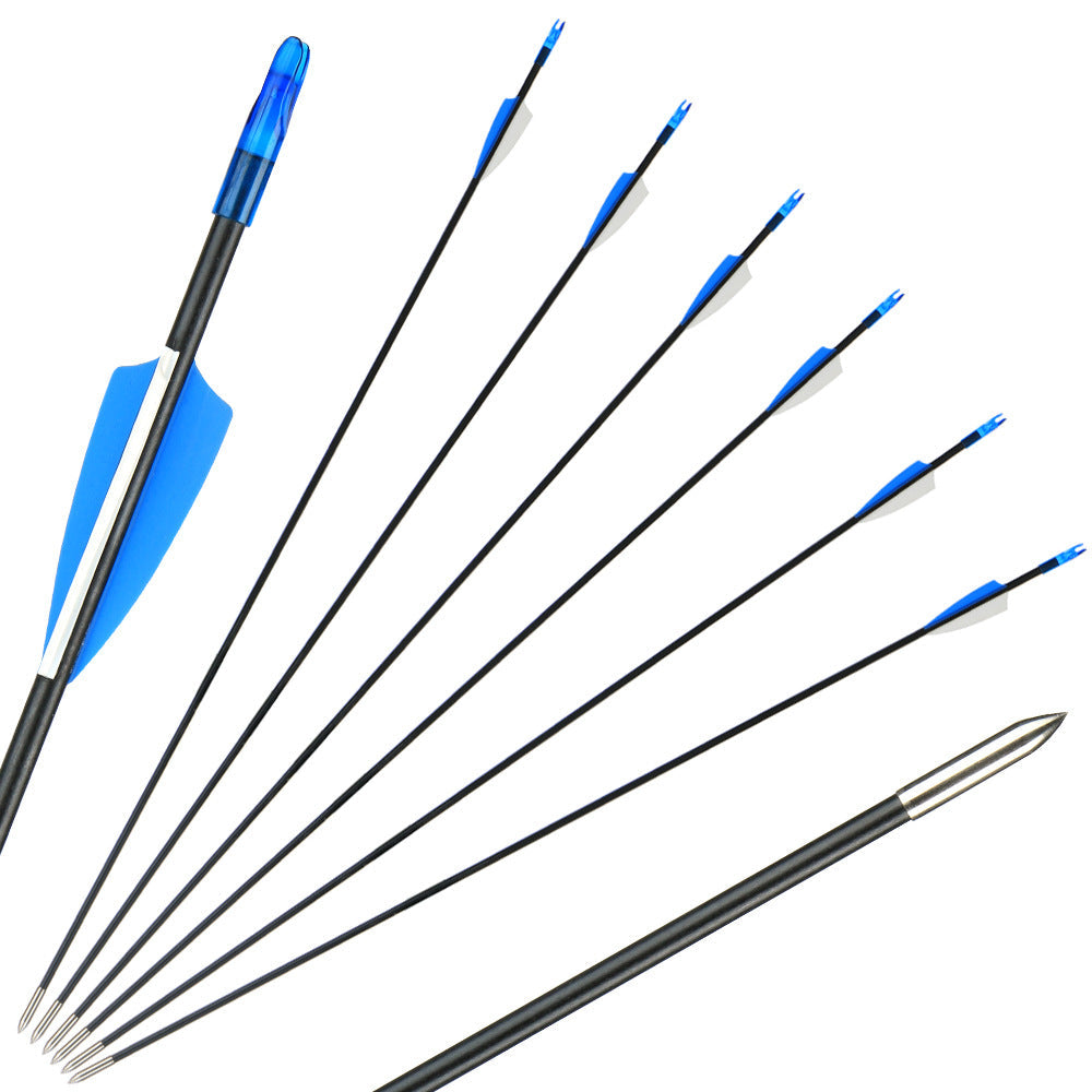Fiberglass 6mm Arrow Arrowhead for 30-80lbs Recurve Compound Bow 12-Pack