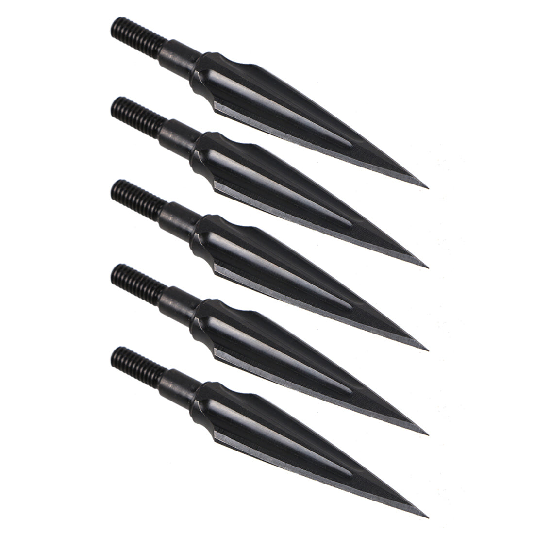 5-Pack Carbon Steel Arrowheads Broadheads Arrow Heads for Recurve Bow Compound Bow