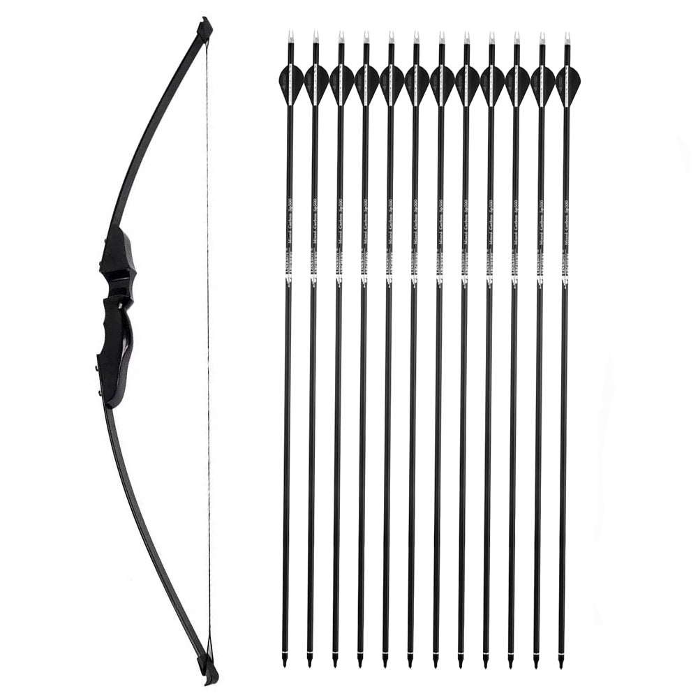 30/40 Pound Straight Bow 51 Inches Entry Bow and Arrow for Kids Children Youth