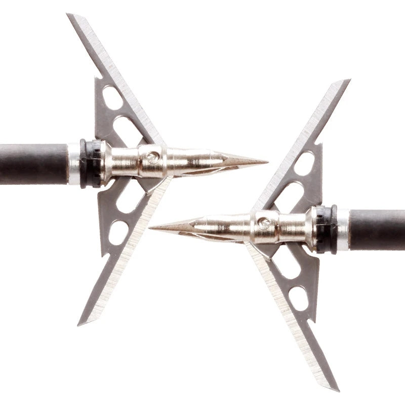 6-Pack Bolts Arrow Broadheads 2-Blade 100 Grain 2.3" Cut Arrow Tips Arrowhead ArrowPoint
