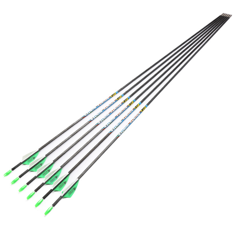 12-Pack Carbon Arrow ID 3.2mm Spine 400-1000 for Compound Bow