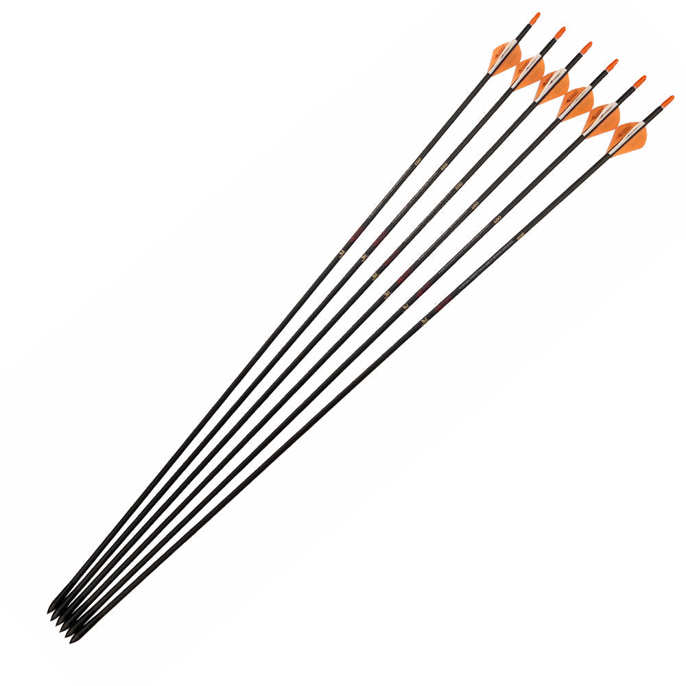 ID4.2mm/0.165'' Pure Carbon Arrows with Aluminum Connect Pipe Removable Arrow Tips for Bow