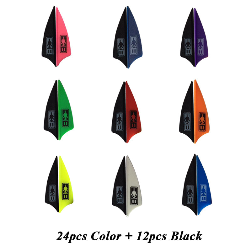36-Pack Arrows Vanes 1.75inch Plastic Vane Feather for Carbon Arrows ID4.2mm
