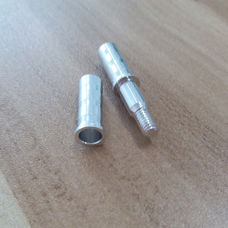 Archrey Aluminum Arrow Insert ID6.2mm OD7.6mm Arrow Connecter for Take-down Arrow