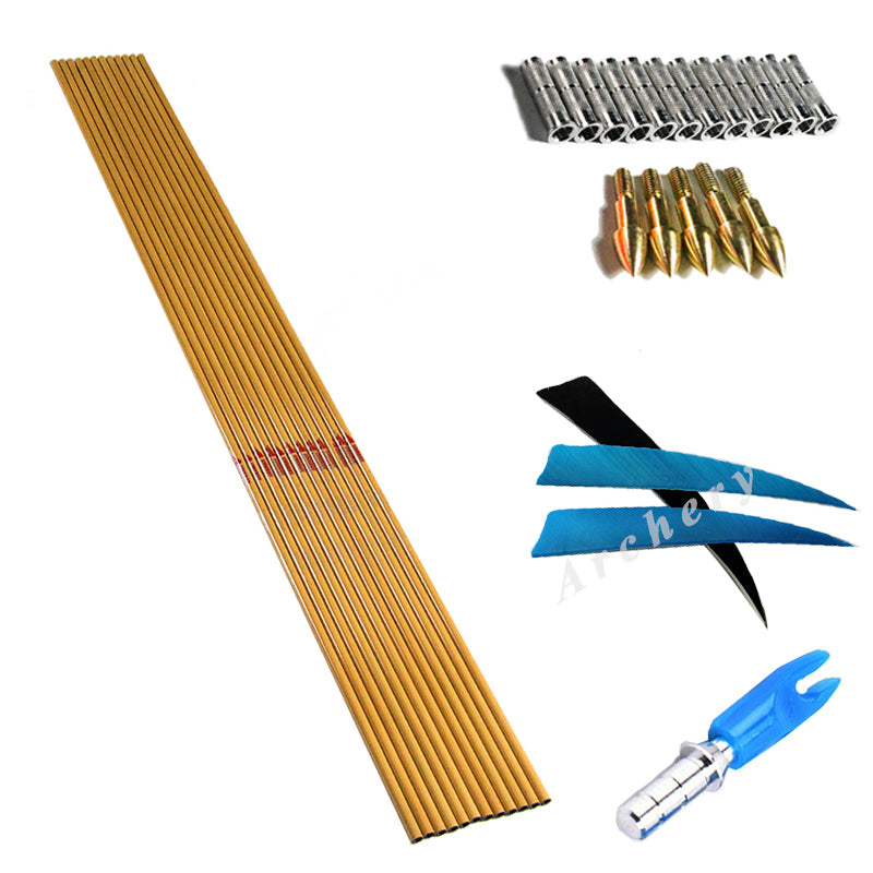 Bamboo Skin Carbon Arrows, 12-Pack