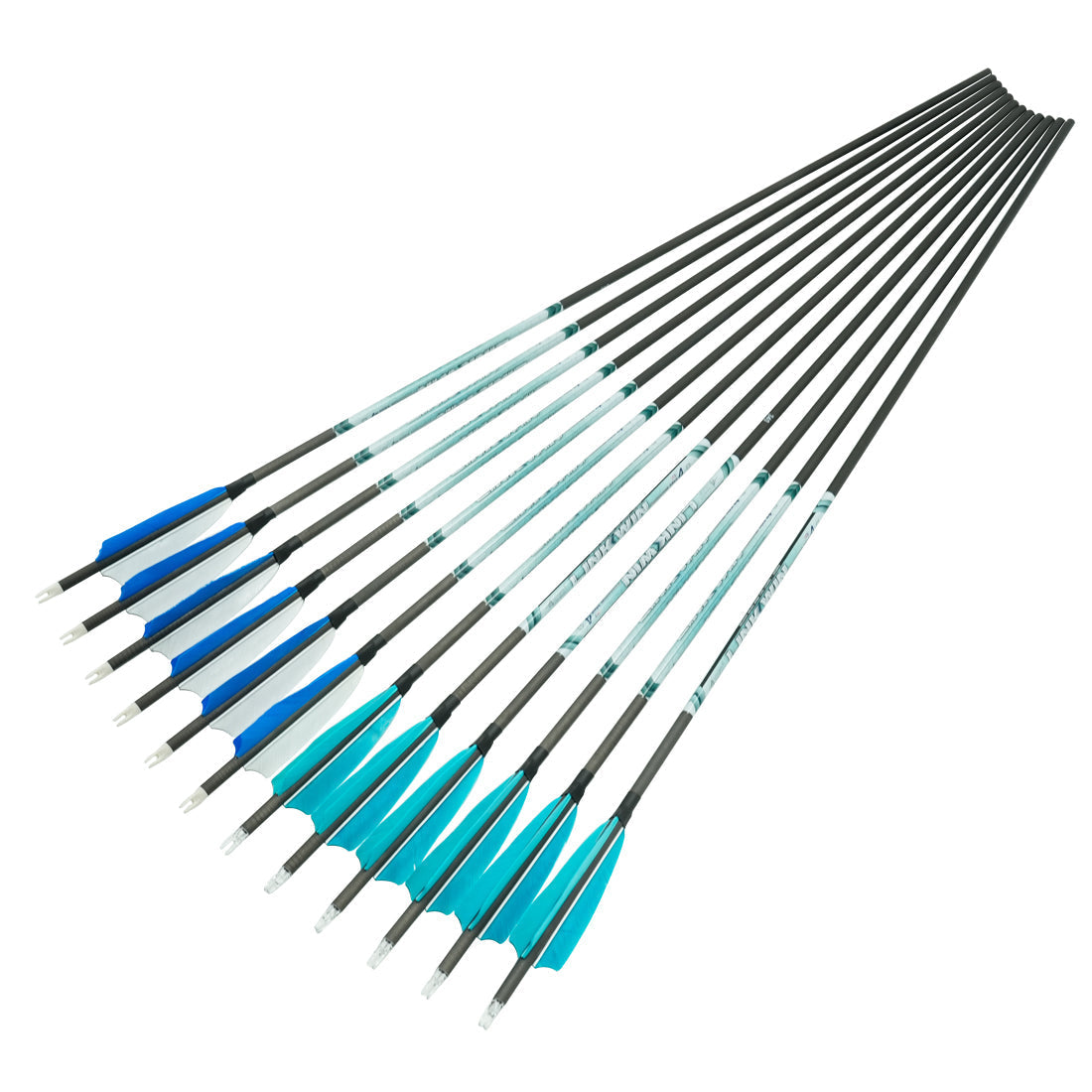 12-Pack Carbon Arrows Bow and Arrow +/-0.001 Straightness Multiple Spine Arrows