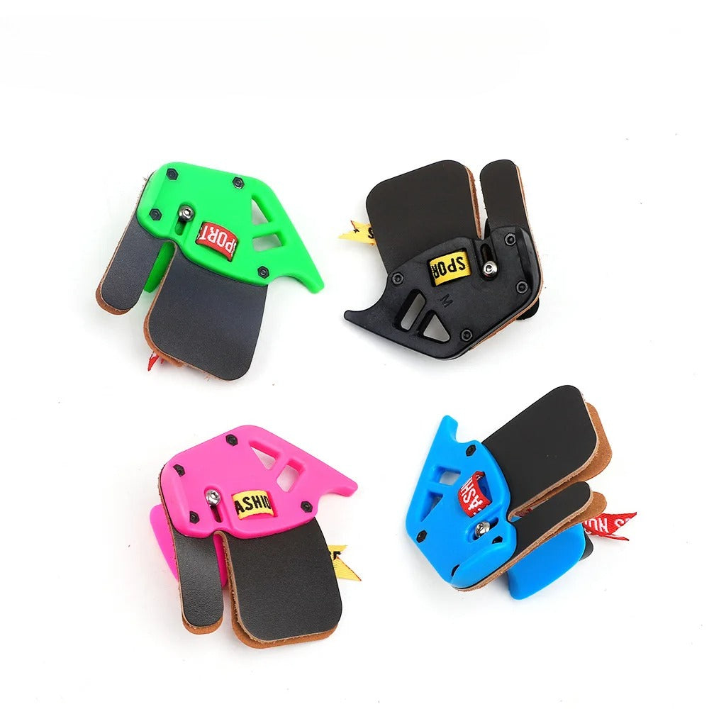 Finger Guard Wear-Resisting Adjustable Ergonomic Design Right Hand Finger Tab for Recurve Bow