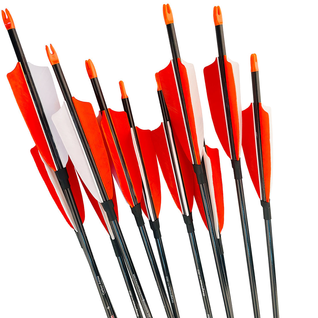 Bow Arrows Carbon Arrow Shaft ID5.2mm Feather Vanes for Compound Recurve Bow Arrows