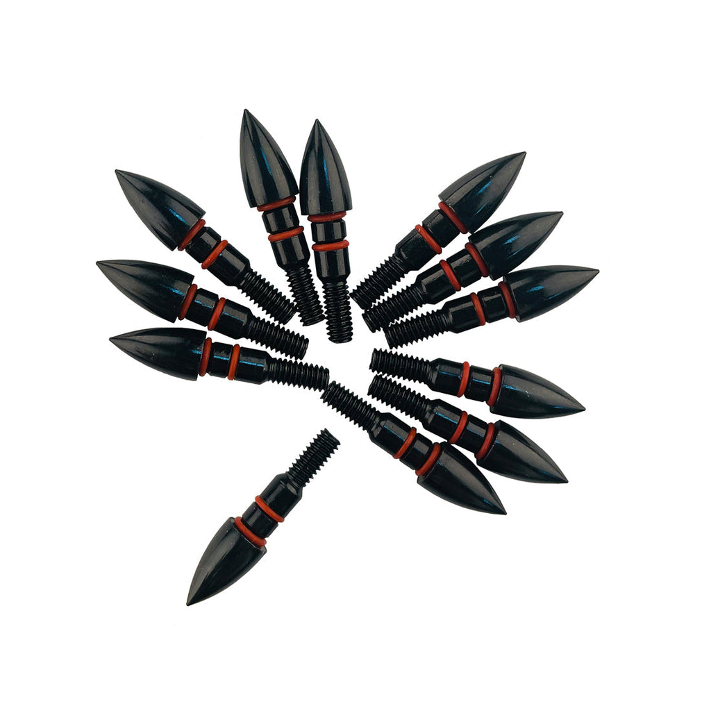 8-32 UNC Threads Gold Black Screw-in Arrow Bullet Steel Point Tips Targets Point Arrowhead