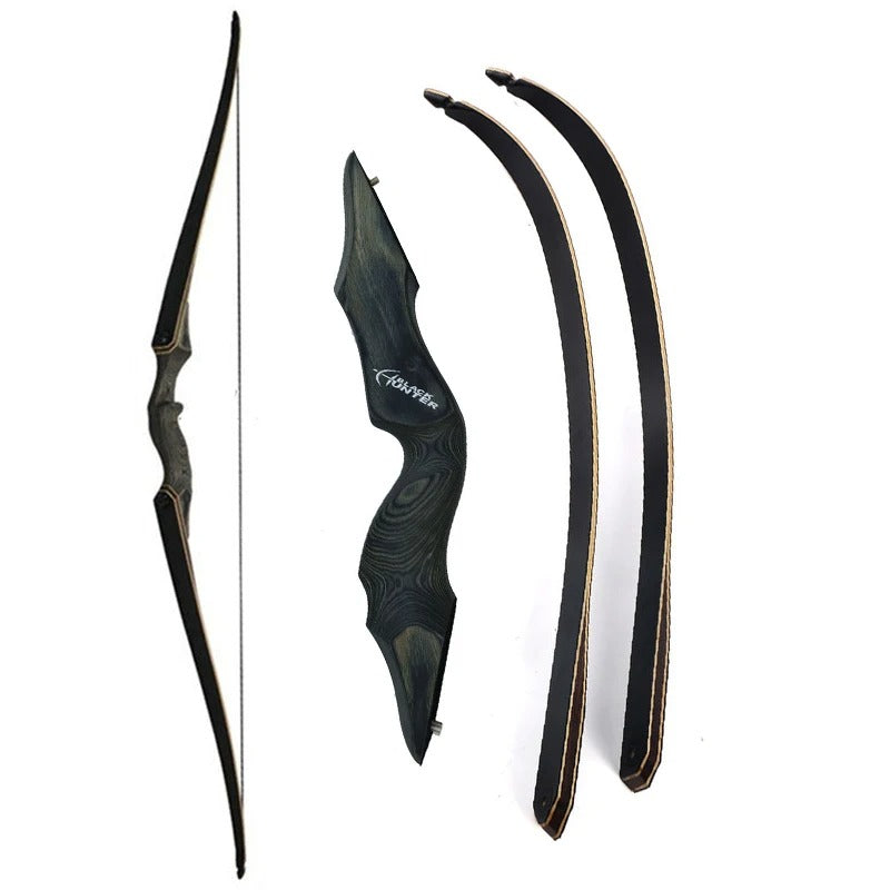 Takedown Recurve Bow 60", 20-60lbs, Brown Limb, Right & Left Hand, &